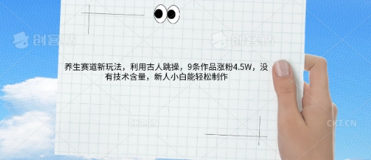 AI养生赛道新玩法，10条作品涨粉5.2W，操作简单，新人小白能轻松制作-启原资源站