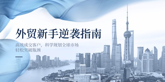 （14201期）外贸新手逆袭指南：高效成交客户，科学规划全球市场，轻松突破瓶颈-启原资源站