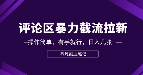 评论区暴力截流拉新：捡钱项目，操作简单，有手就行，日入几张-启原资源站