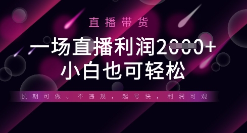 半无人直播带货，一场利润数张，适合所有平台玩法，小白也可轻松-启原资源站
